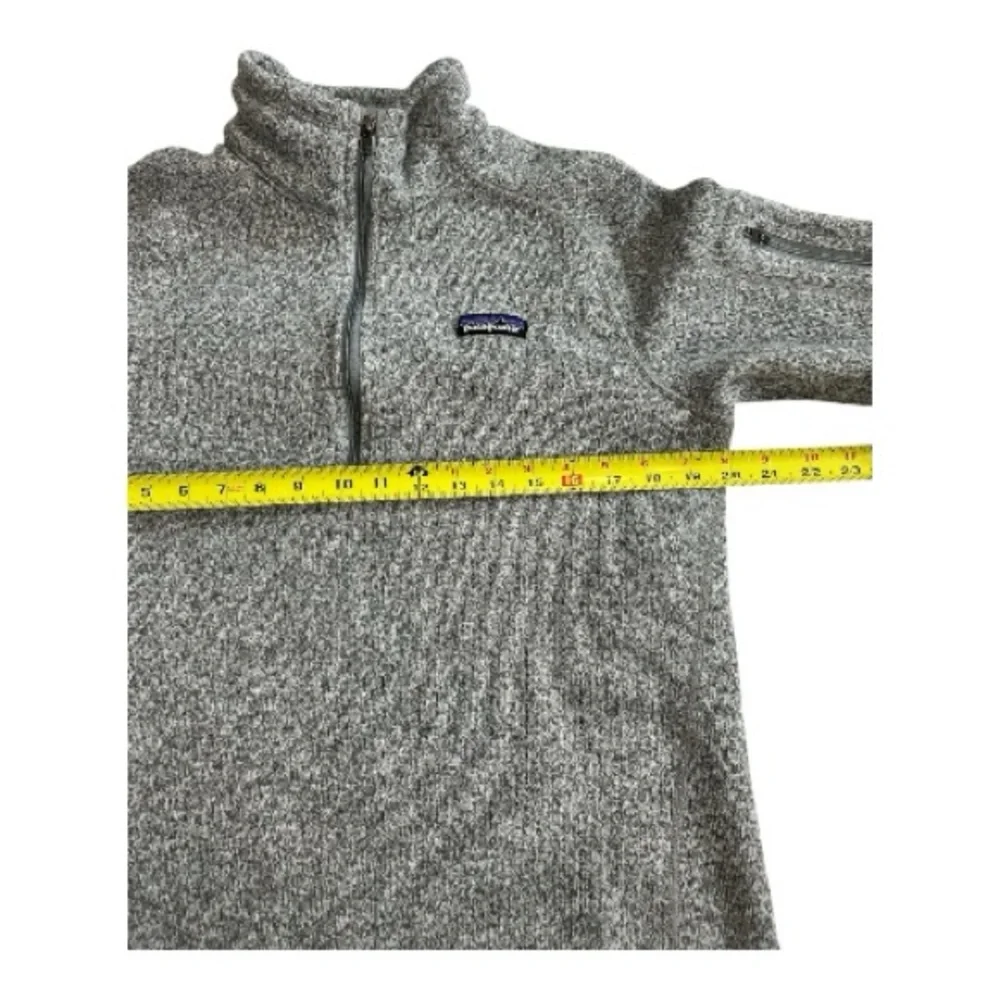 Patagonia Better Sweater Gray Fleece Quarter-Zip Pullover.Size L - Picture 3 of 6